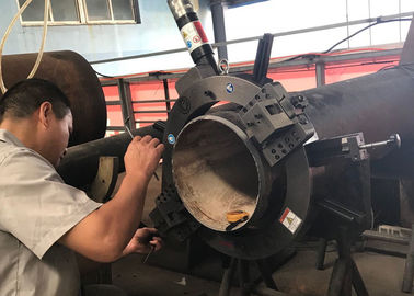 Corte neumático del tubo del capítulo partido y superficie de la máquina que chaflana suavemente